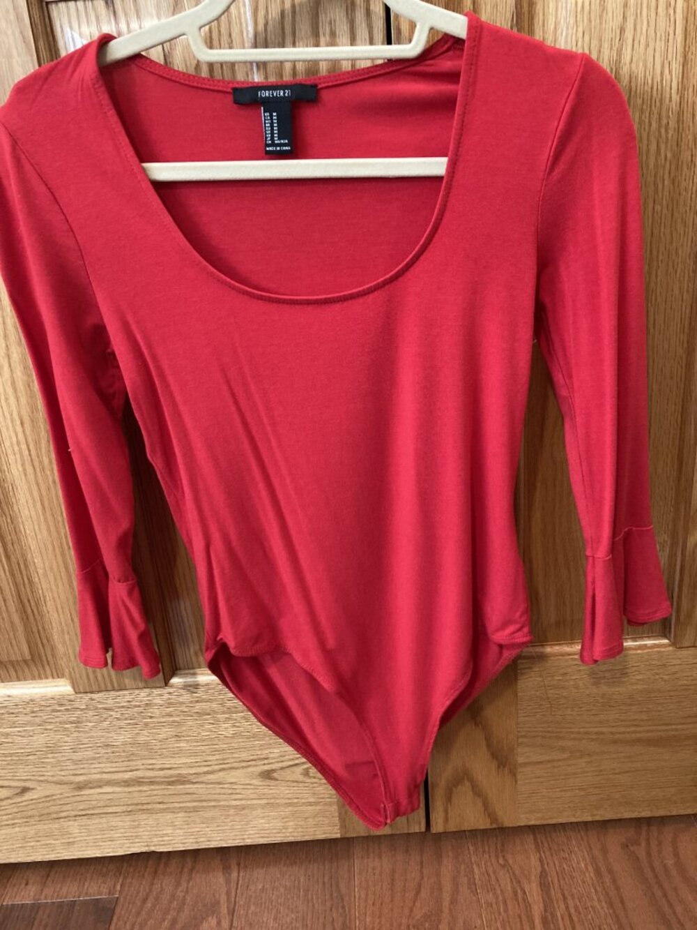 Forever 21 ruffle sleeve body suit